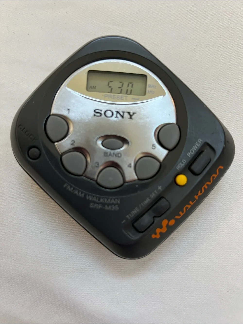 Sony SRF-M35 Black Walkman Portable Headphone Jack Radio AM/FM Stereo Receiver